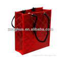 Red special non woven with metal colour lamination like kraft bag